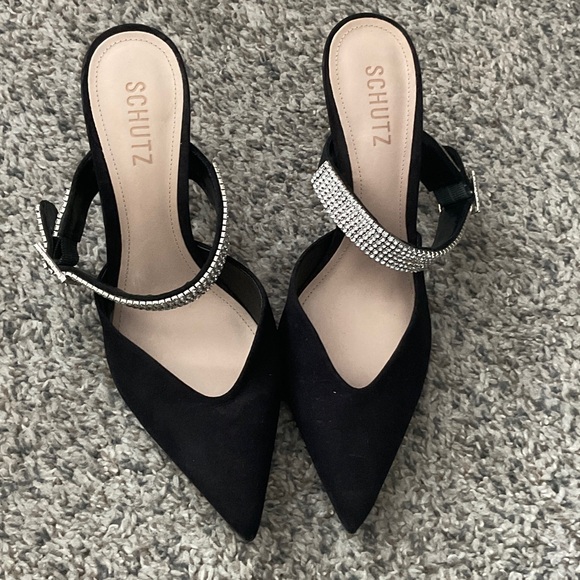 Shutz Shoes - Schutz Black Heels with Sparkling Strap
